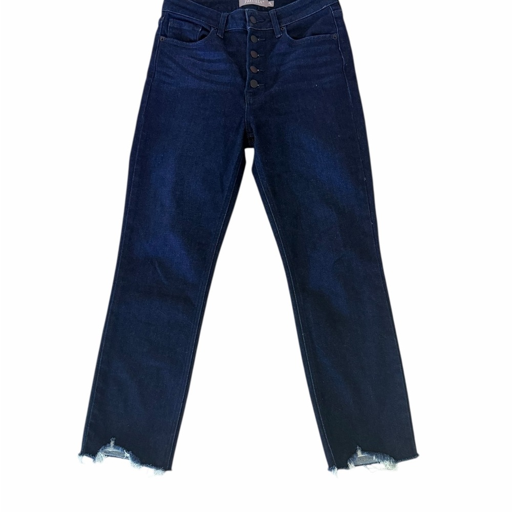 Just USA Dark Indigo Philip Slim Straight Ankle Jeans - Picture 4 of 6